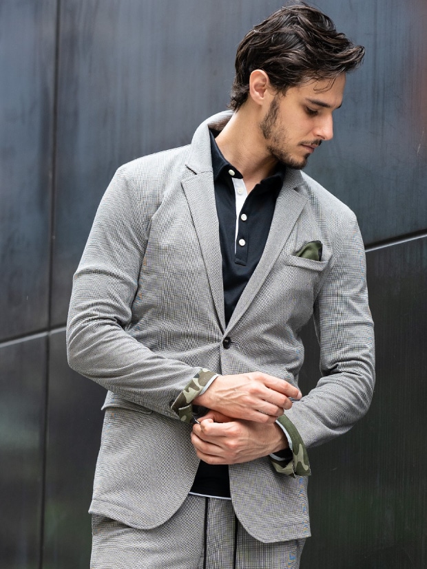 wjk surf knit jacket / GRAY | wjk | rumbleFISH / ランブルフィッシュ