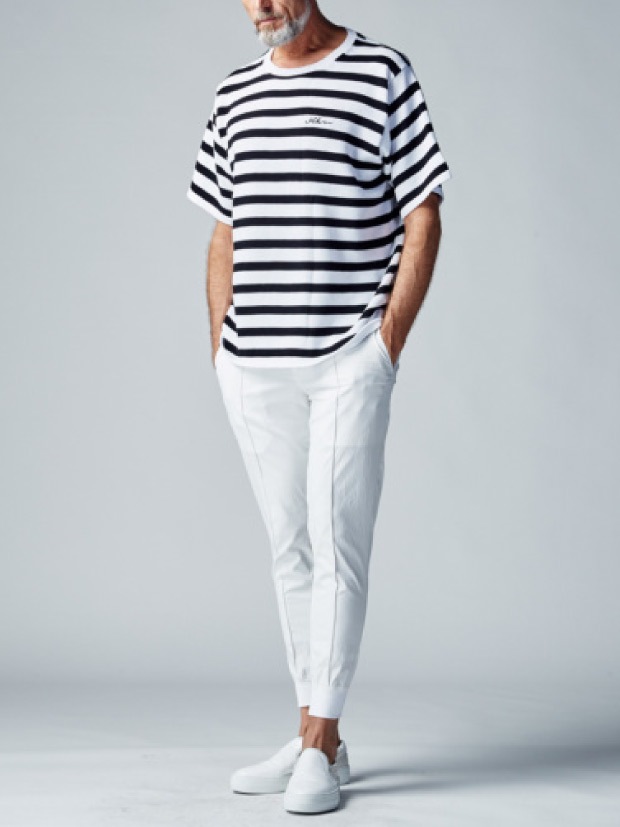 AKM PIUMA by Emilcotoni S/S BIG CREW T / WHITE BLACK | AKM 