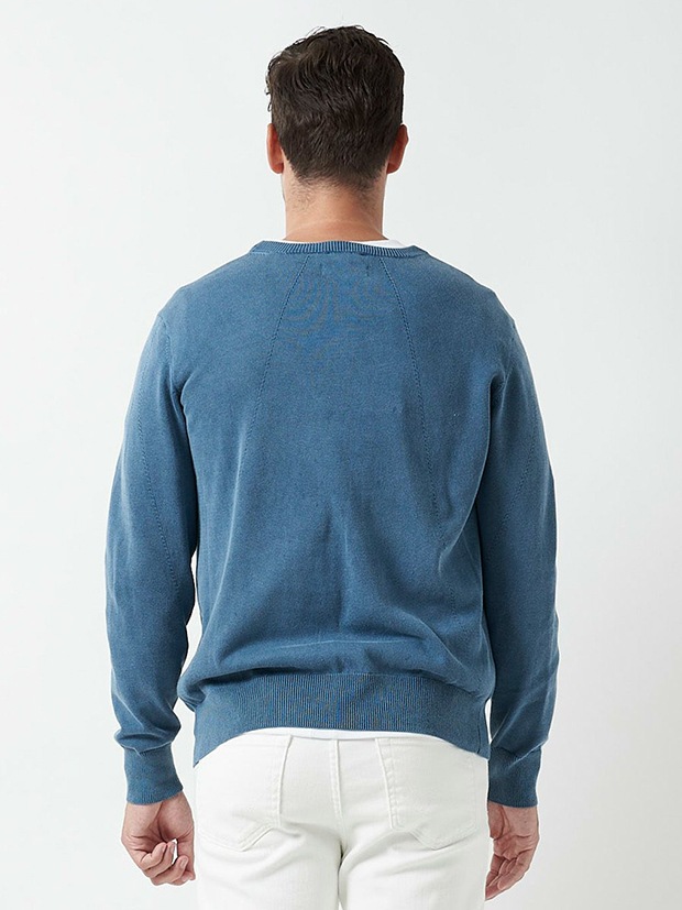 junhashimoto 16GG CREW NECK KNIT / BLUE