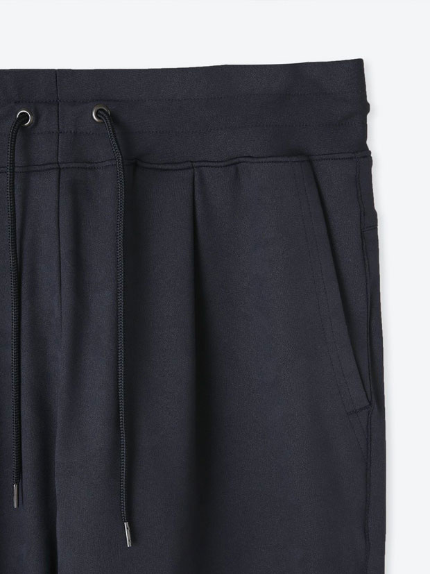 junhashimoto GATHER TUCK PANTS -Emboss Camo- NAVY