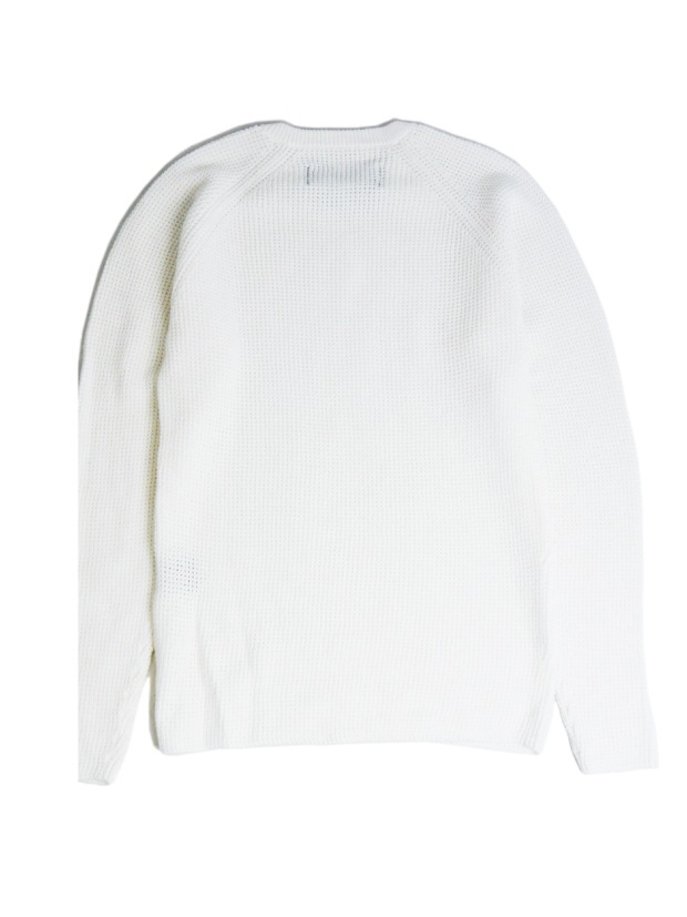AKM WAFFLE RAGLAN CREW / white | AKM | rumbleFISH / ランブルフィッシュ