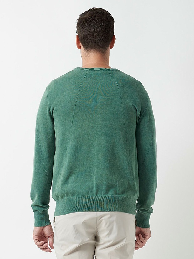 junhashimoto 16GG CREW NECK KNIT / GREEN