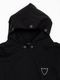 HTC SWEAT SHIRT #LAAP FLOWER STONE ON THE HOOD / BLACK