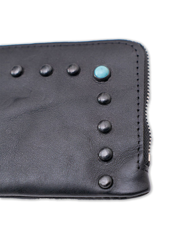 HTC BLK CORNER ZIPPER PURSE 9TQ BLK/BLK