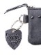 HTC BLK CORNER ZIPPER PURSE 9TQ BLK/BLK