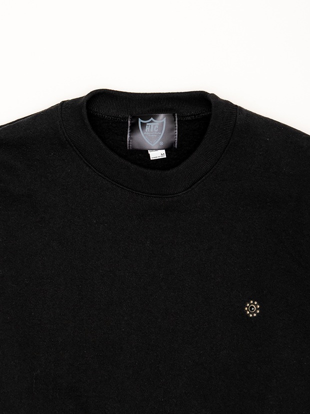 HTC SWEAT SHIRT #LAAP FLOWER STONE CREW / BLACK