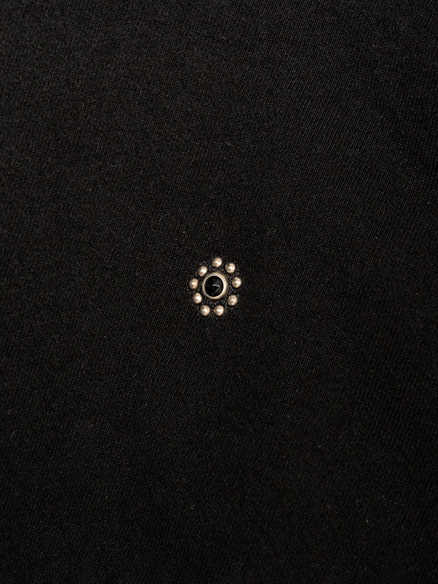 HTC SWEAT SHIRT #LAAP FLOWER STONE CREW / BLACK