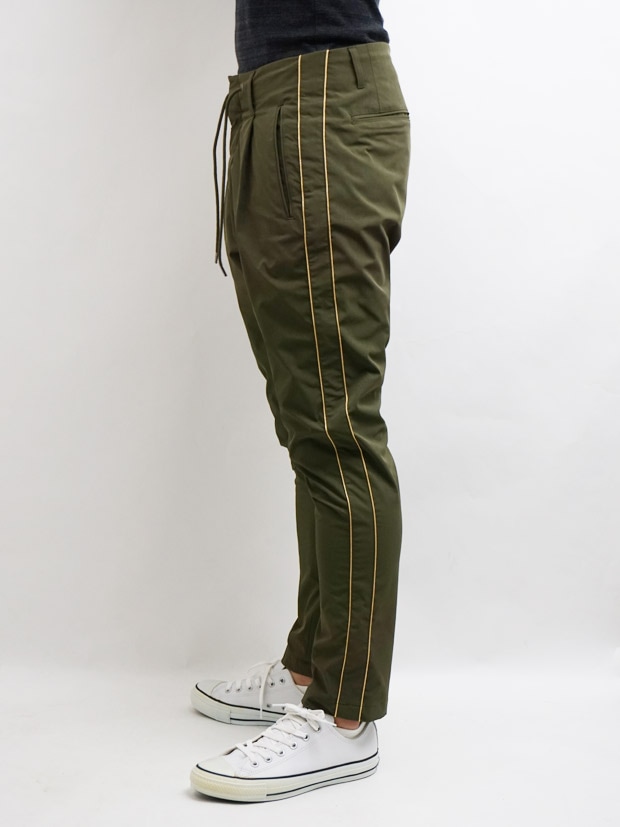 junhashimoto SIDE STRIPE PANTS KHAKI