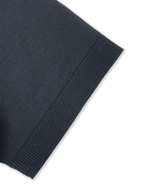 junhashimoto 16GG CREW NECK KNIT / BLACK