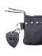 HTC BLK CORNER ZIPPER PURSE 9TQ BLK/SLV