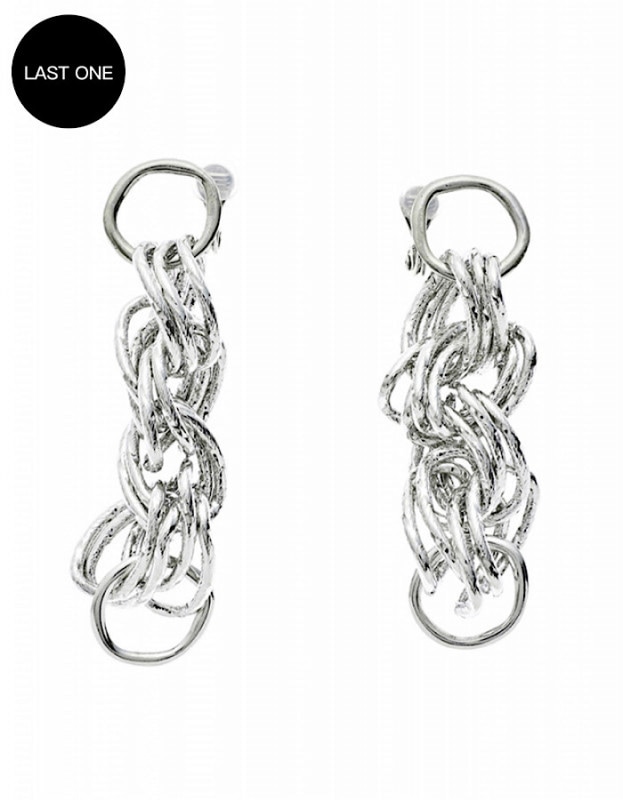 Aluminum Long Earrings / silver