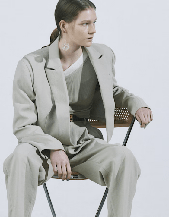 Double Shoulder Short Jacket / beige