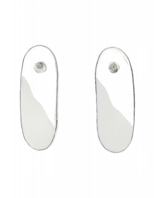 Mirror Pierced Earrings / clear