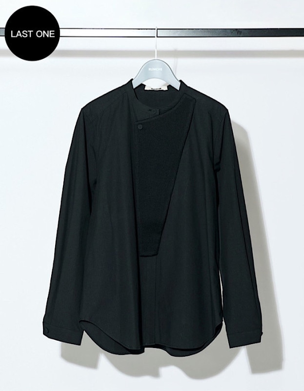 Knit Bonding Shirt / black