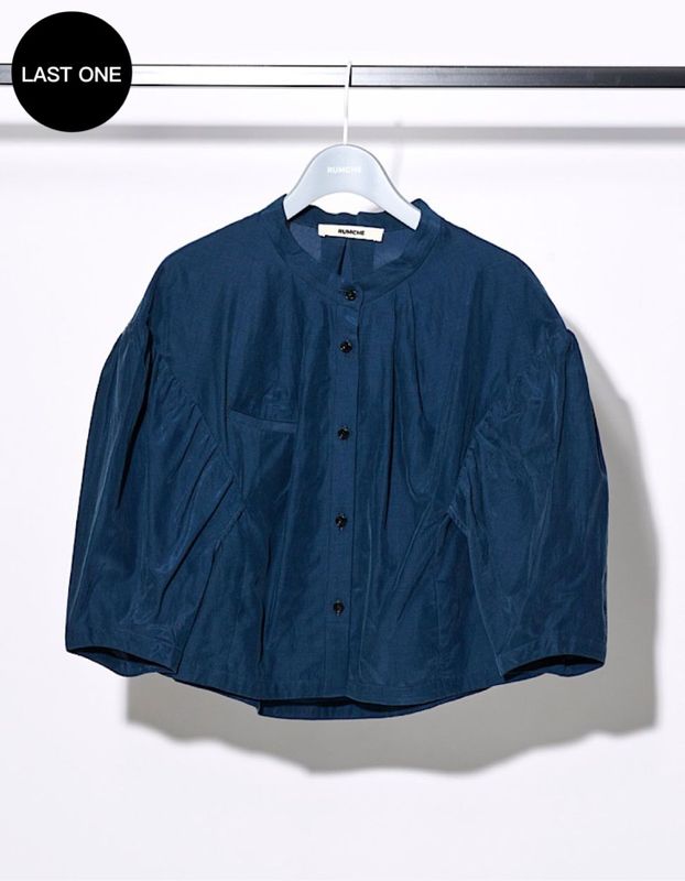 Stand Collar Blouse / navy