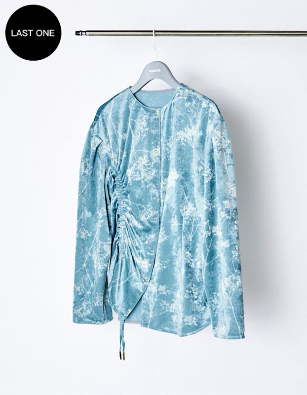 Tree Shade Velor Blouse / sax blue