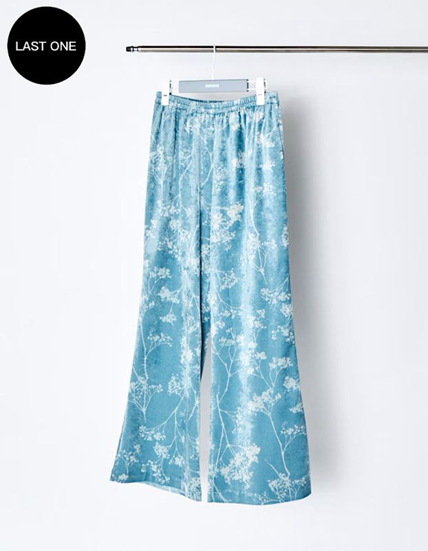 Tree Shade Velor Trousers / sax blue