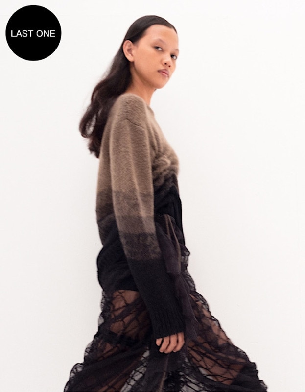 Gradation Shirring Knit / khaki