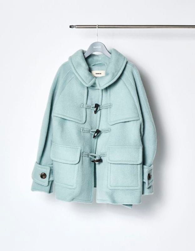 Shaggy River Short Duffle Coat / mint