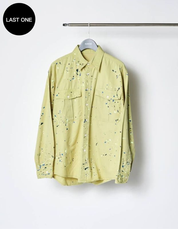 Remake Paint Shirt / lime green