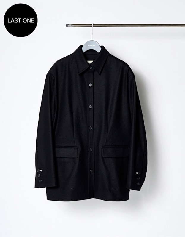 Wool Shirt Jacket / black