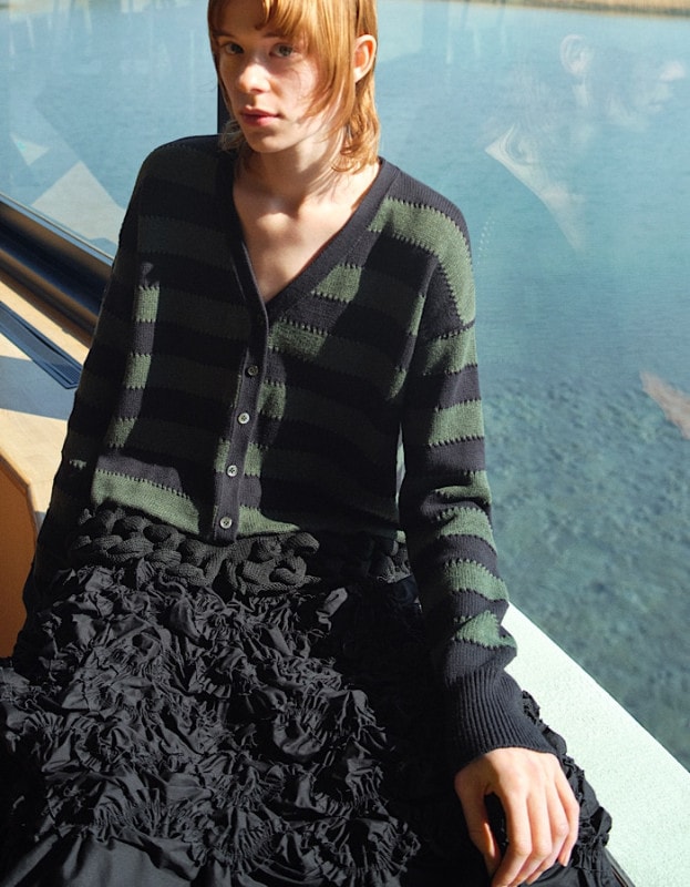 Bond Yarn Cardigan / khaki