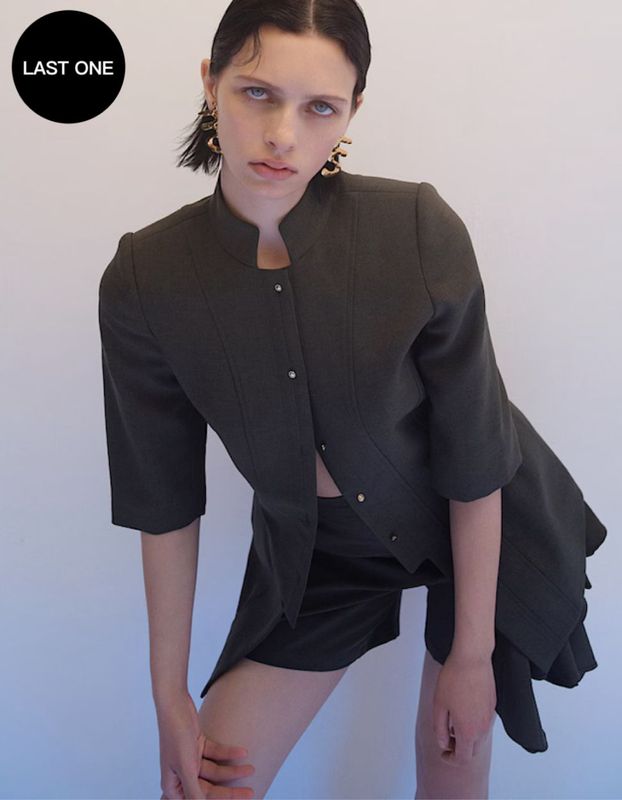 Stand Collar Jacket / khaki