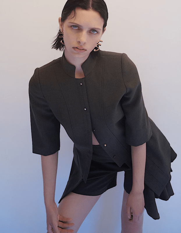 Stand Collar Jacket / khaki