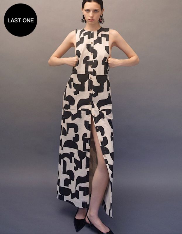 Original Graphic Dress / beige