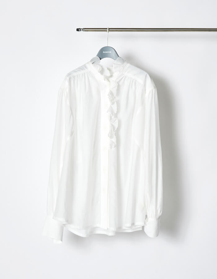 RUMCHE フリル付きシャツ