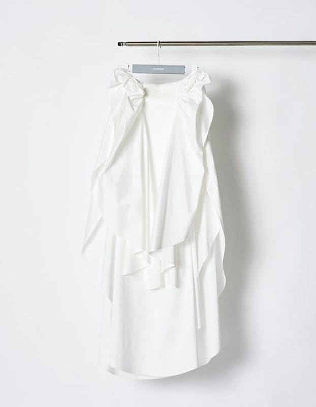 Sun & Moon Ruffle Skirt / white