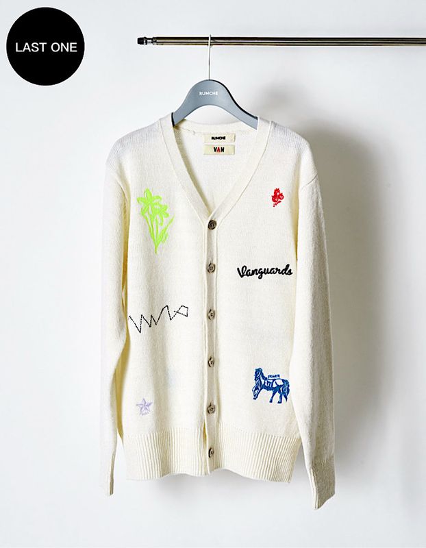 RUMCHEVAN Colorful Embroidery Cardigan / off white