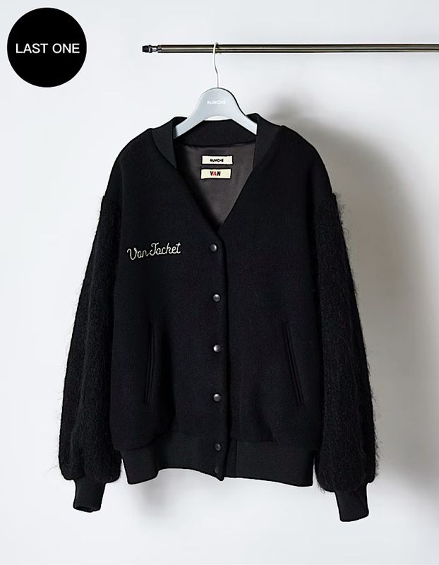 RUMCHE��VAN Wool Mohair Stadium Jumper / black