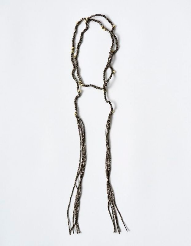 Bond Yarn Beads Choker / gold