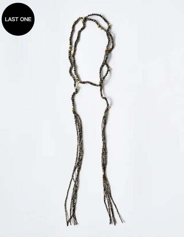 Bond Yarn Beads Choker / gold