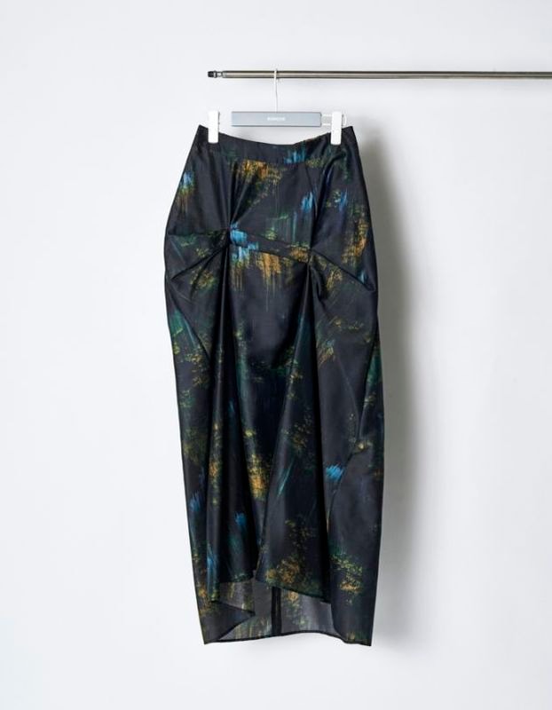 Corn Graphic Skirt / navy