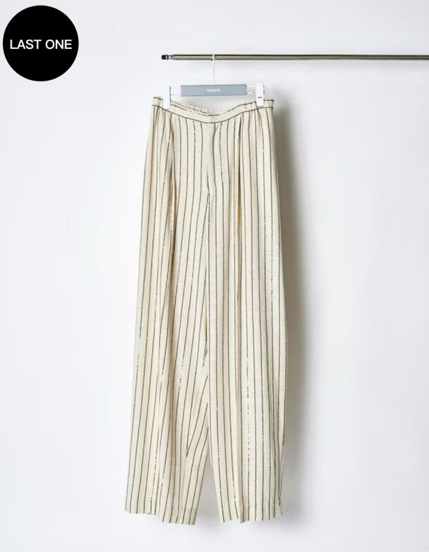 Spangled Stripe Trousers / off white
