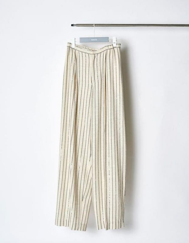 Spangled Stripe Trousers / off white