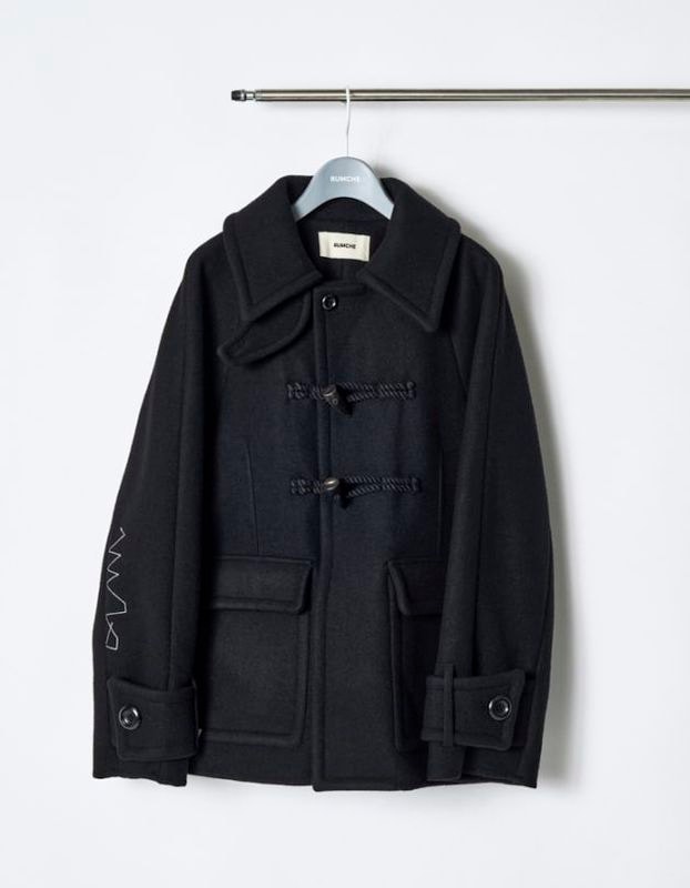 Stitch River Short Duffle Coat / black