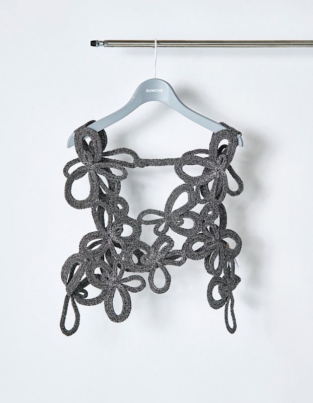 Lame Flower Bond Yarn Harness / silver