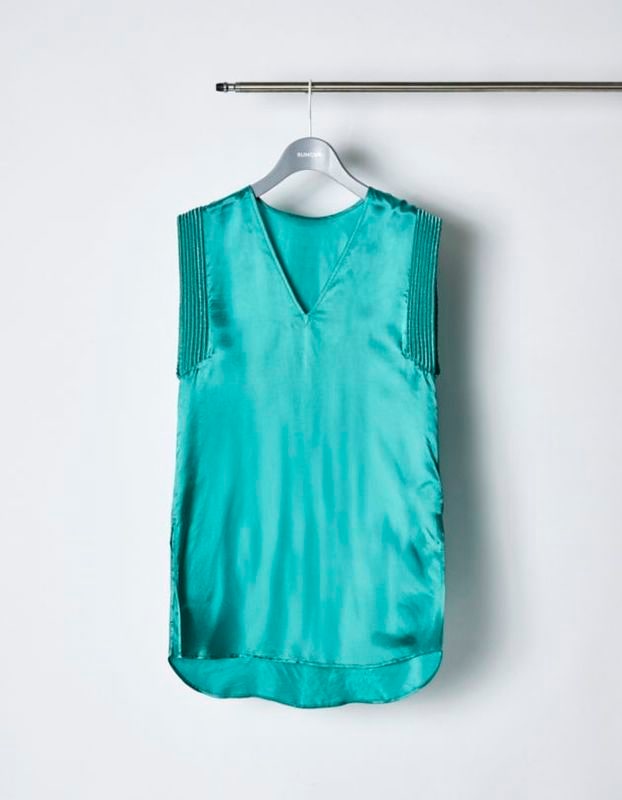 Viscose Sleeveless Tops / green