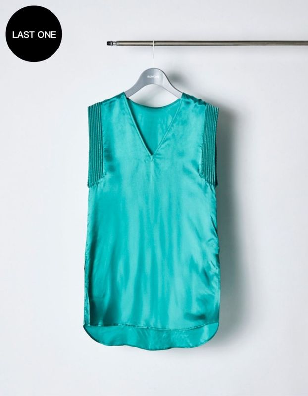 Viscose Sleeveless Tops / green