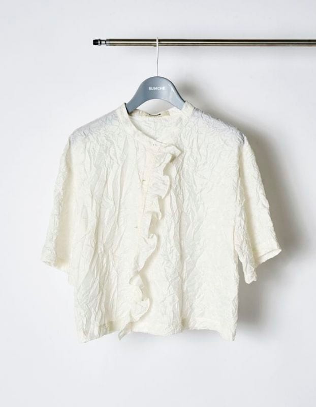 Catch Washer Cropped Tops / off white