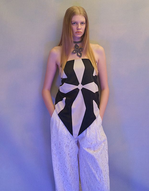 Scissors Patchwork Scarf