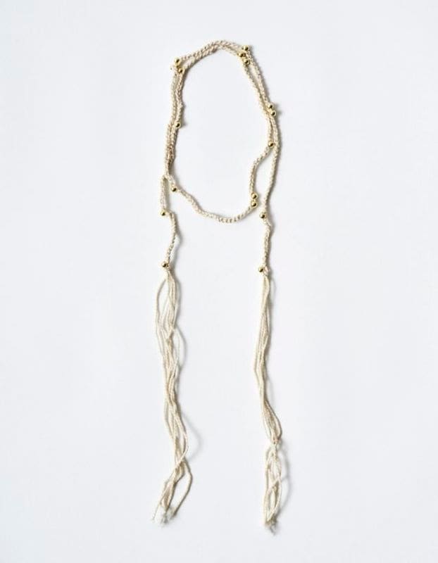 Bond Yarn Beads Choker / beige
