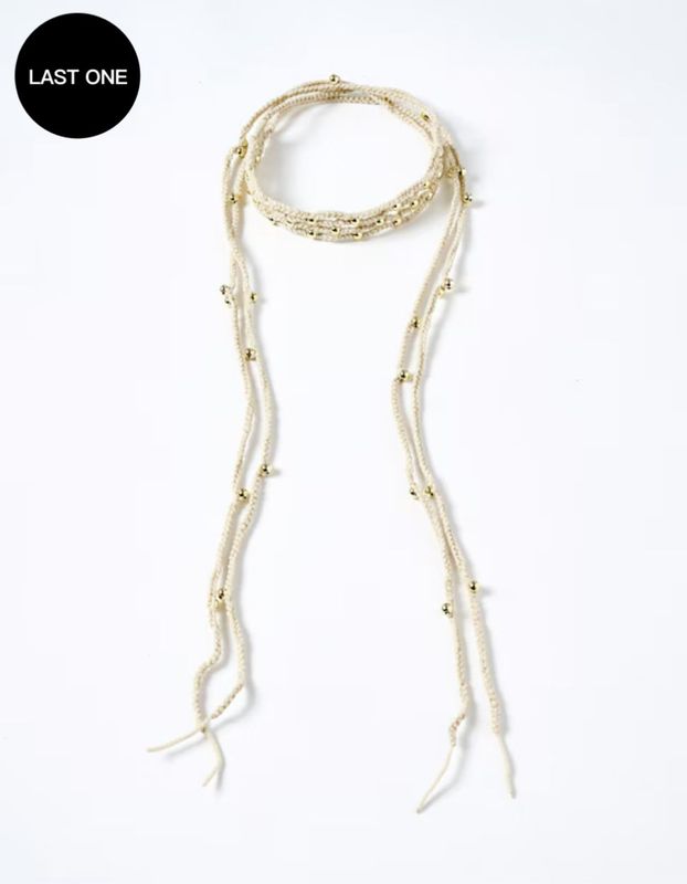 Ladder Bond Yarn Choker / beige