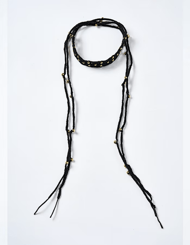 Ladder Bond Yarn Choker / black