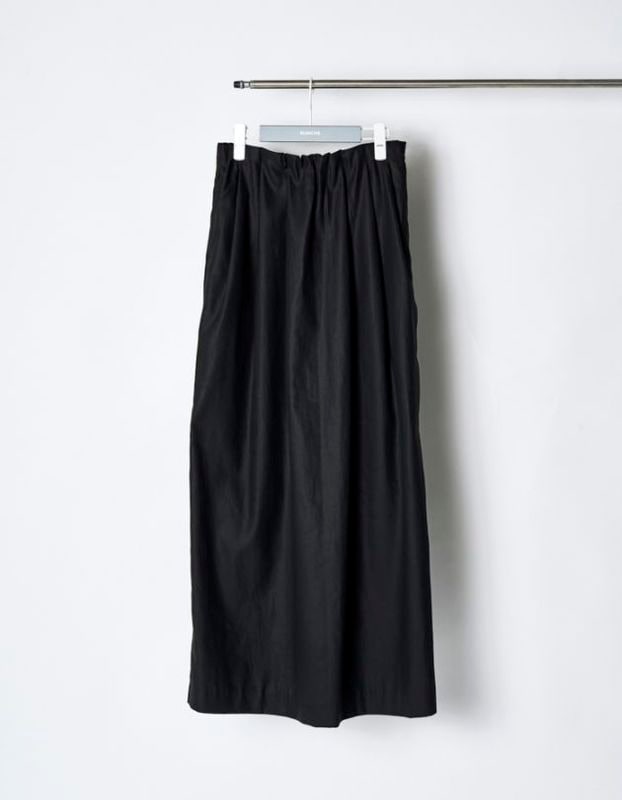 Tuck Gathered Skirt / black