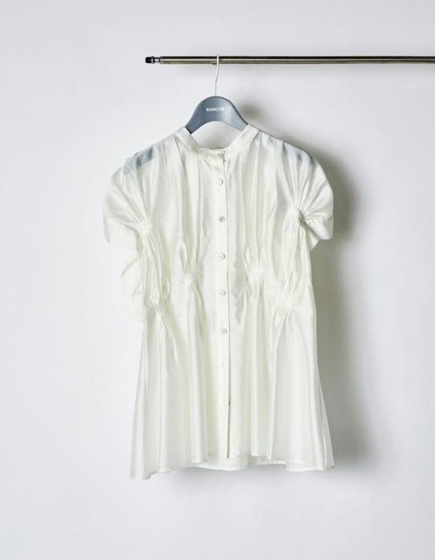 RUMCHE スモッキングシャツドレス Wing Print Shirt Dress / blue | DRESS | RUMCHE OFFICIAL ONLINE STORE
