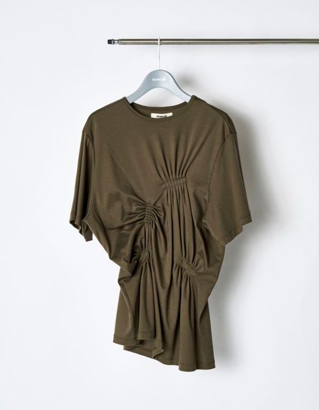 Bundled Tuck Cutsew Tops / khaki